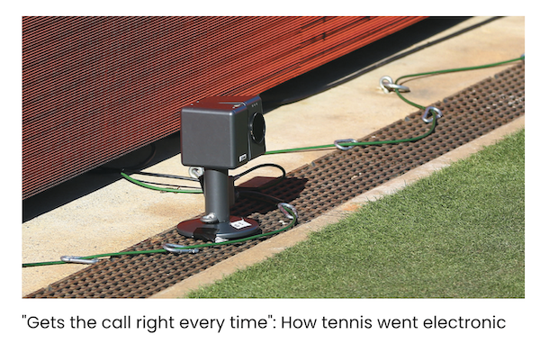 Electronic line calling vs ground truth in tennis